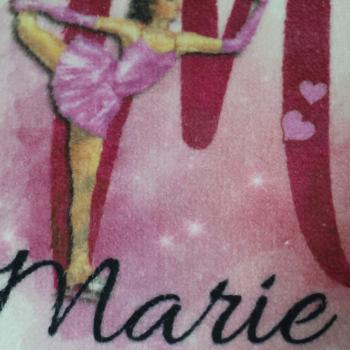 Preview: Microfasertuch mit Name pink